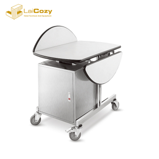 Hotel Foldable Dining Room Service Trolley