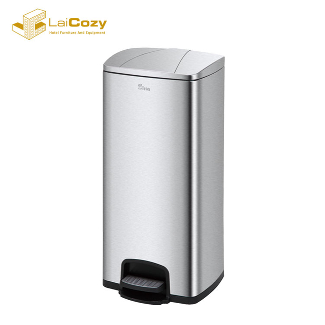 430 Stainless Steel 30L Trash Can Pedal Bin with Lip