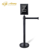 Belt Crowd Control Barrier Post with A4 Sign Holders