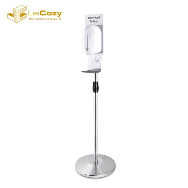 Wholesale Refillable Brushed SS Hand Sanitizer Dispenser Station Stand