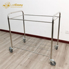 Hotel Stainless Steel Foldable Housekeeping Laundry Dirty Linen Trolley 