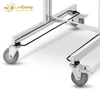 Hotel Foldable Dining Room Table Stainless Steel Room Service Trolley 