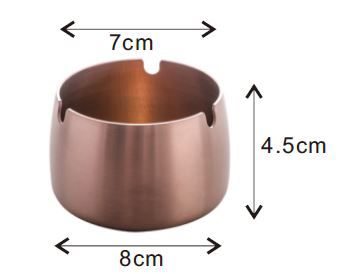 Hotel Restaurant Removable Stainless-Steel Tabletop Round Ashtray with Lip