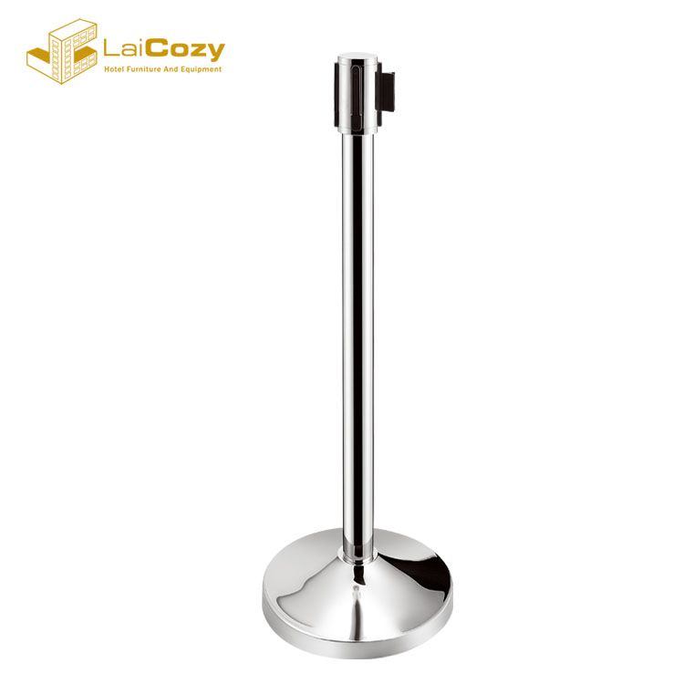 Hotel Bank Retractable Belt Crowd Control Barrier Guide Post Stanchions