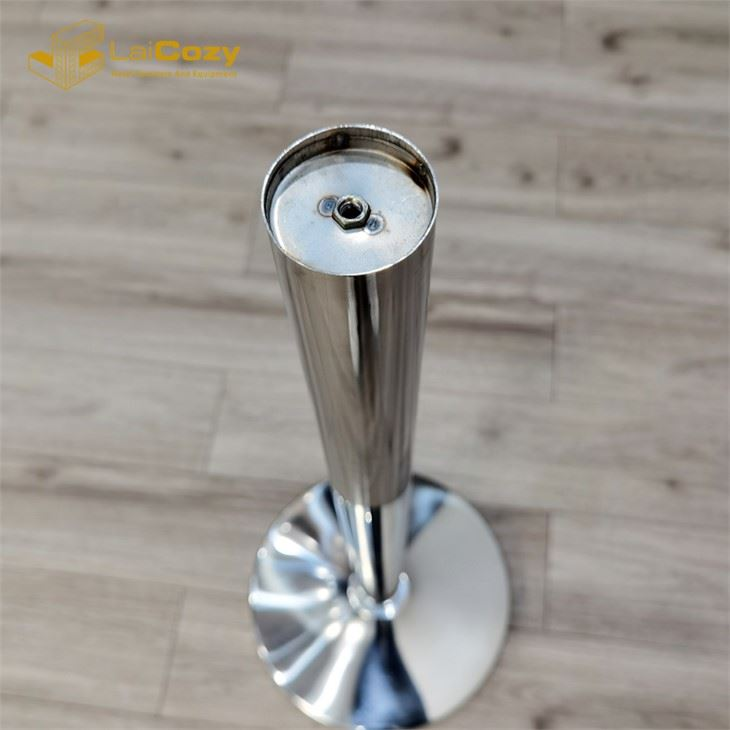 Hotel Outdoor Brushed Stainless Steel Crowd Control Stanchion Post with Rope