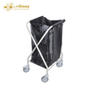 Hotel Folding Linen X Shape Laundry Cart Housekeeping Trolley