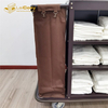 Hotel Maid Cart Housekeeping Service Cleaning Linen Laundry Trolley