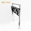 Luxury High Back Hotel Furniture Suitcase Stainless Steel Luggage Rack