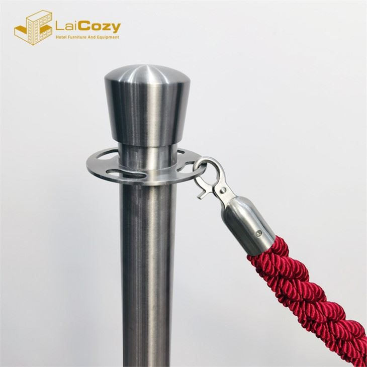 Braided Twisted Red Rope Crowd Control Barrier Stanchion Post DIY