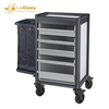 Min Aluminum Hotel Housekeeping Trolley Cleaning Linen Maid Cart