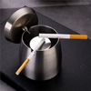  Brushed Stainless Steel Smoking Windproof Ashtray with Lid