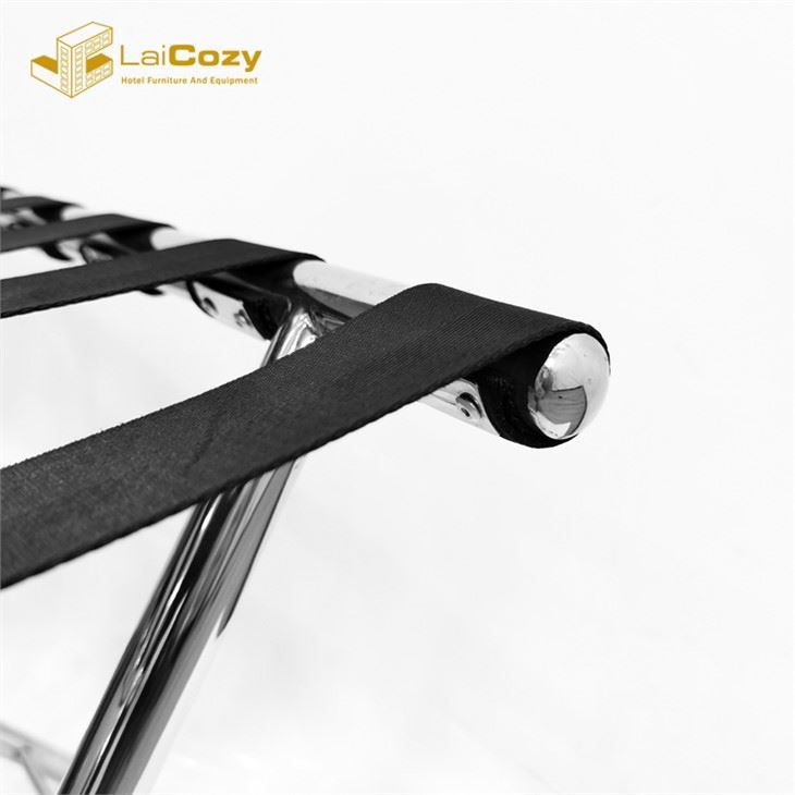 Hotel Room Stainless Steel Folding Luggage Rack Suitcase Stand