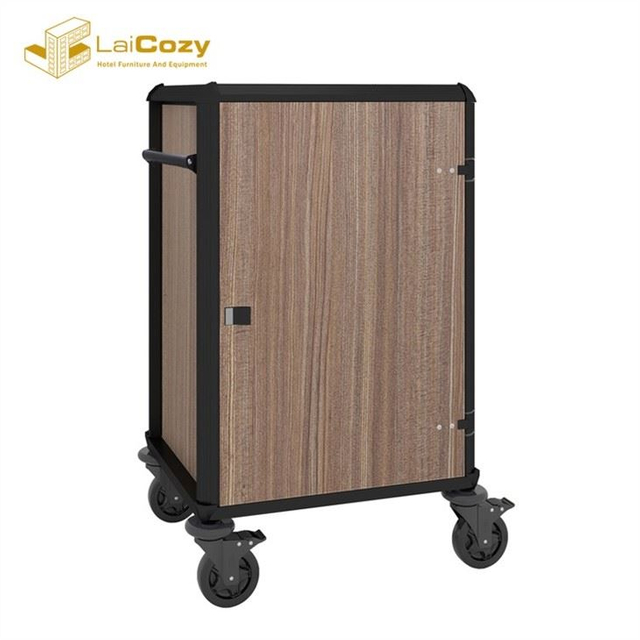 Min Aluminum Hotel Housekeeping Trolley Cleaning Linen Maid Cart