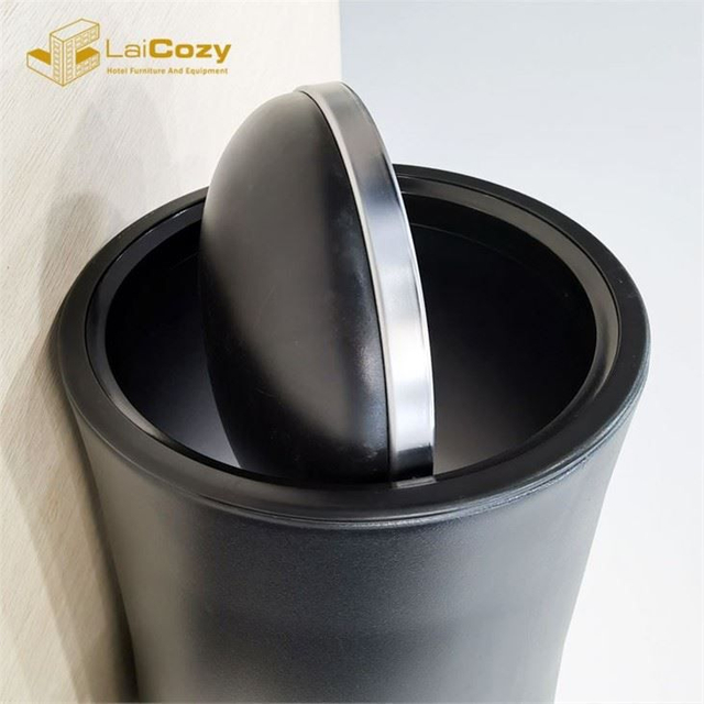 Hotel Bathroom Garbage Trash Can Dustin With Swing Lid