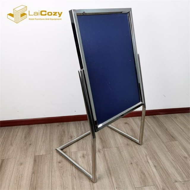 Hotel Restaurant Stanchion Top Sign Menu Holder Post Stand 