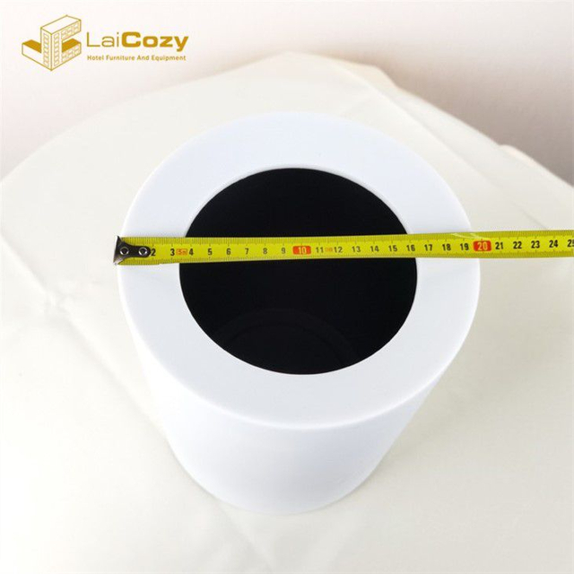  Direct Factory White Double Layers Fireproof Guest Room Bathroom Dustbin