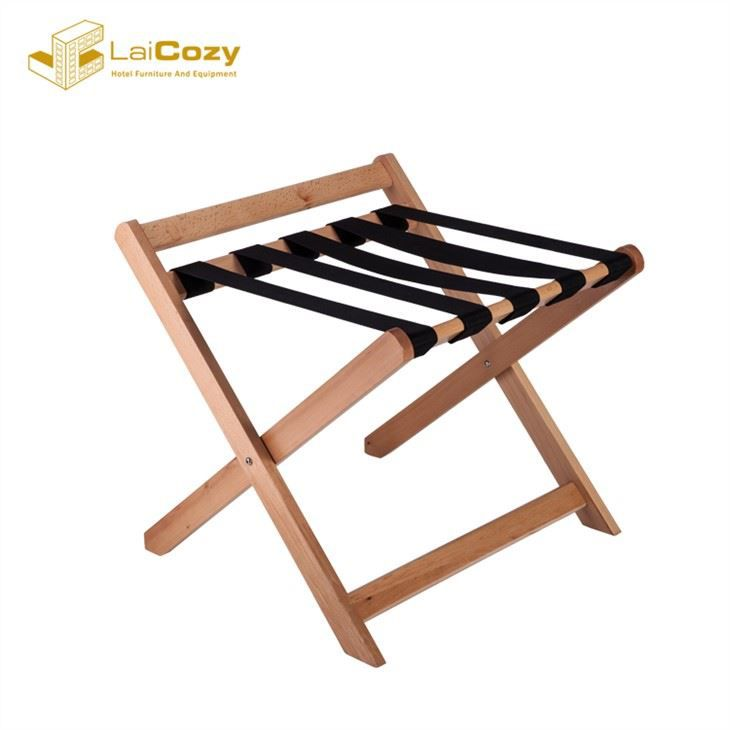 Hotel Furniture Supplies Solid Wood Luggage Rack for Bedroom