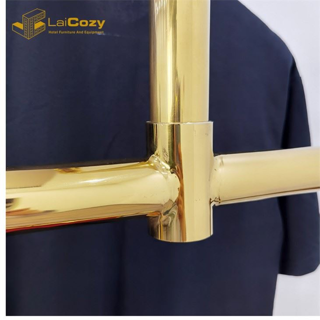 Hotel Golden 304 Stainless Steel Bellboy Luggage Trolley Cart