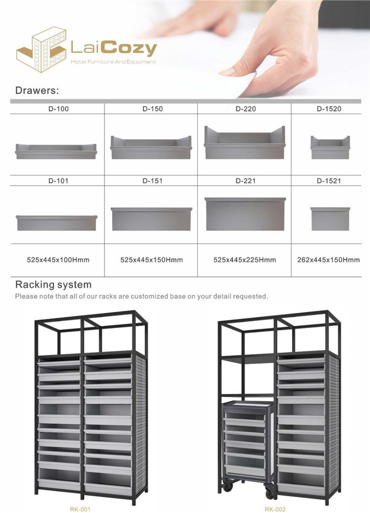 Hotel Back of House Storage Racking System Housekeeping Supply Classified Rack 
