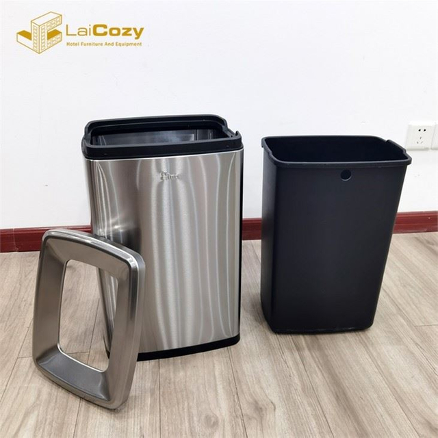 Hotel Stainless Steel 20L Garbage Trash Can waste bin