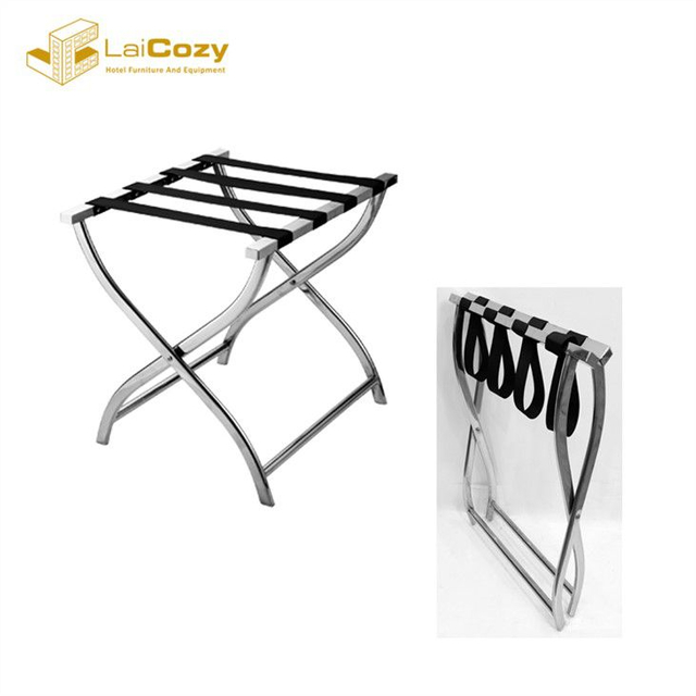 Stainless Steel Hotel Folding Luggage Rack Room Luggage Stand