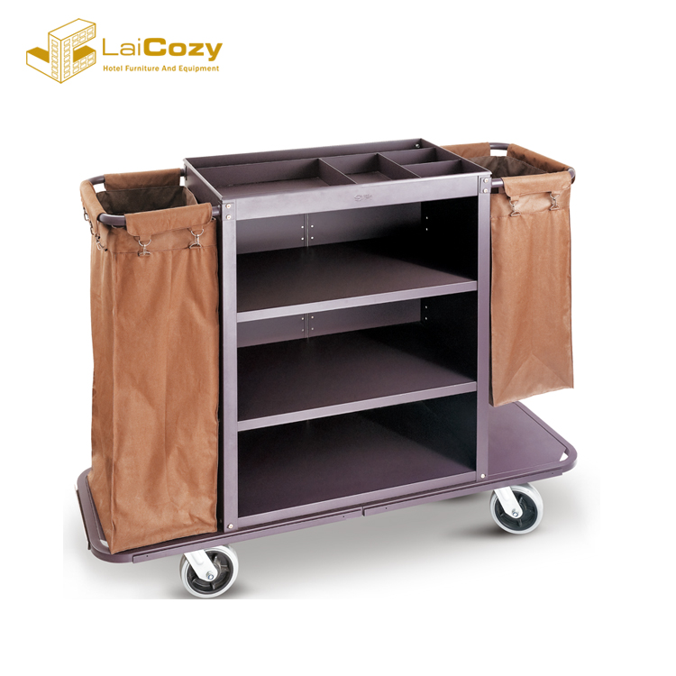 What are the maintenance points for the hotel housekeeping cart?