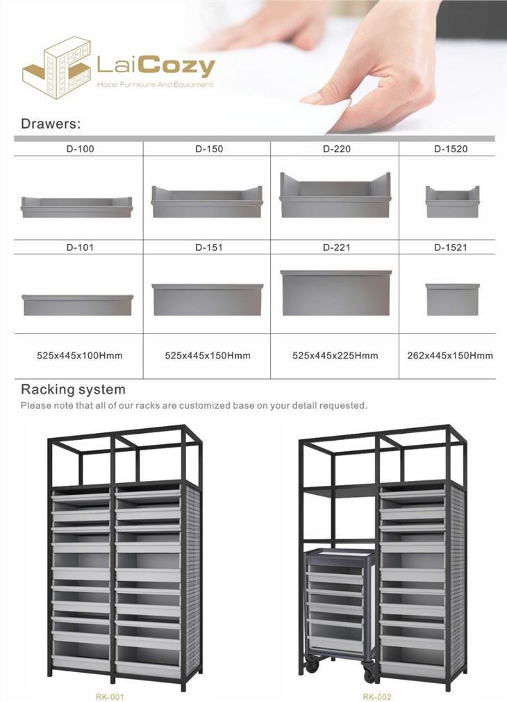 Hotel Laundry and Housekeeping Supplies Storage Rack System