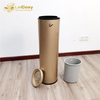 Hotel Lobby Stainless Steel Cigarette Gold Ashtray Dustbin