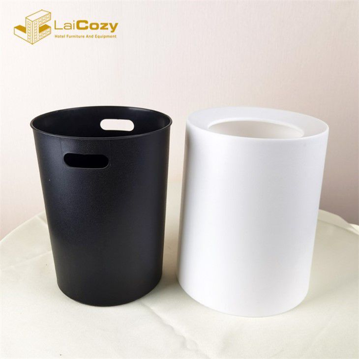  Direct Factory White Double Layers Fireproof Guest Room Bathroom Dustbin