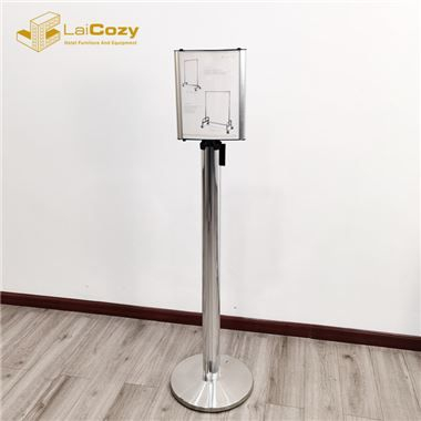 Queue Line Barrier Crowd Control Stanchion Post with Retractable Belt