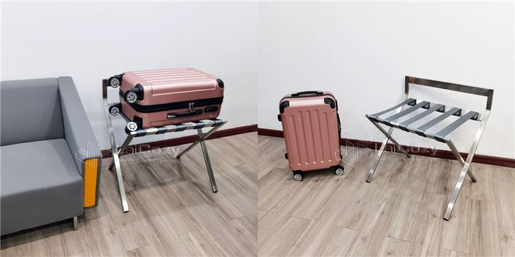 Hotel High Back Luggage Stand