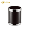 Black Painted SS Trash Can Hotel Room Round Dustbin