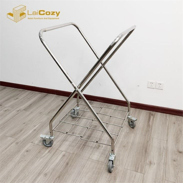 Hotel Linen Laundry Room Work Cart Cleaning Trolley X Laundry Cart