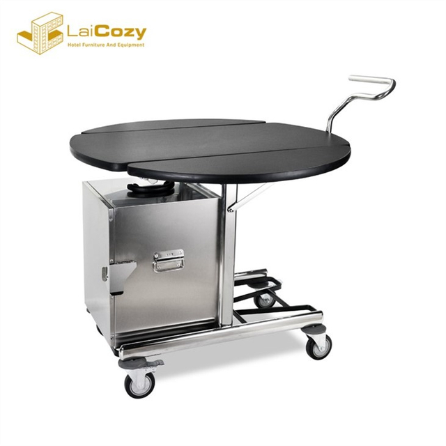 Wholesale Hotel Folding Food Serving Cart Dining Room Service Cart