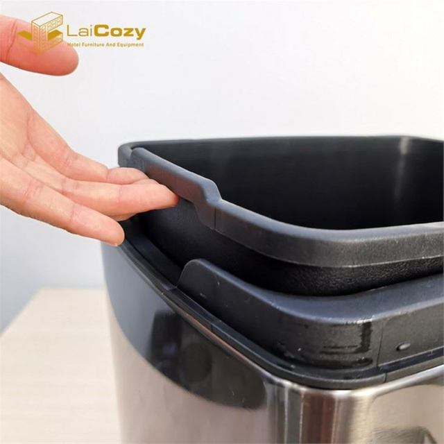 Hotel Lobby Stainless Steel Dustbin 20l Trash Can