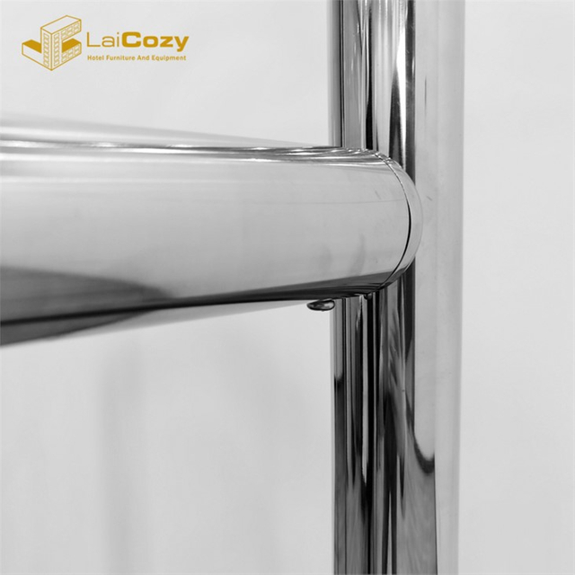 5 Star Hotel Stainless Steel Bellman Luggage Trolley